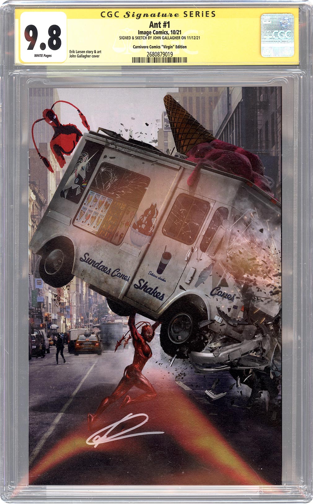 Ant #1 (Virgin Edition) CGC SS 9.8 Signed & Sketched by John Gallagher
