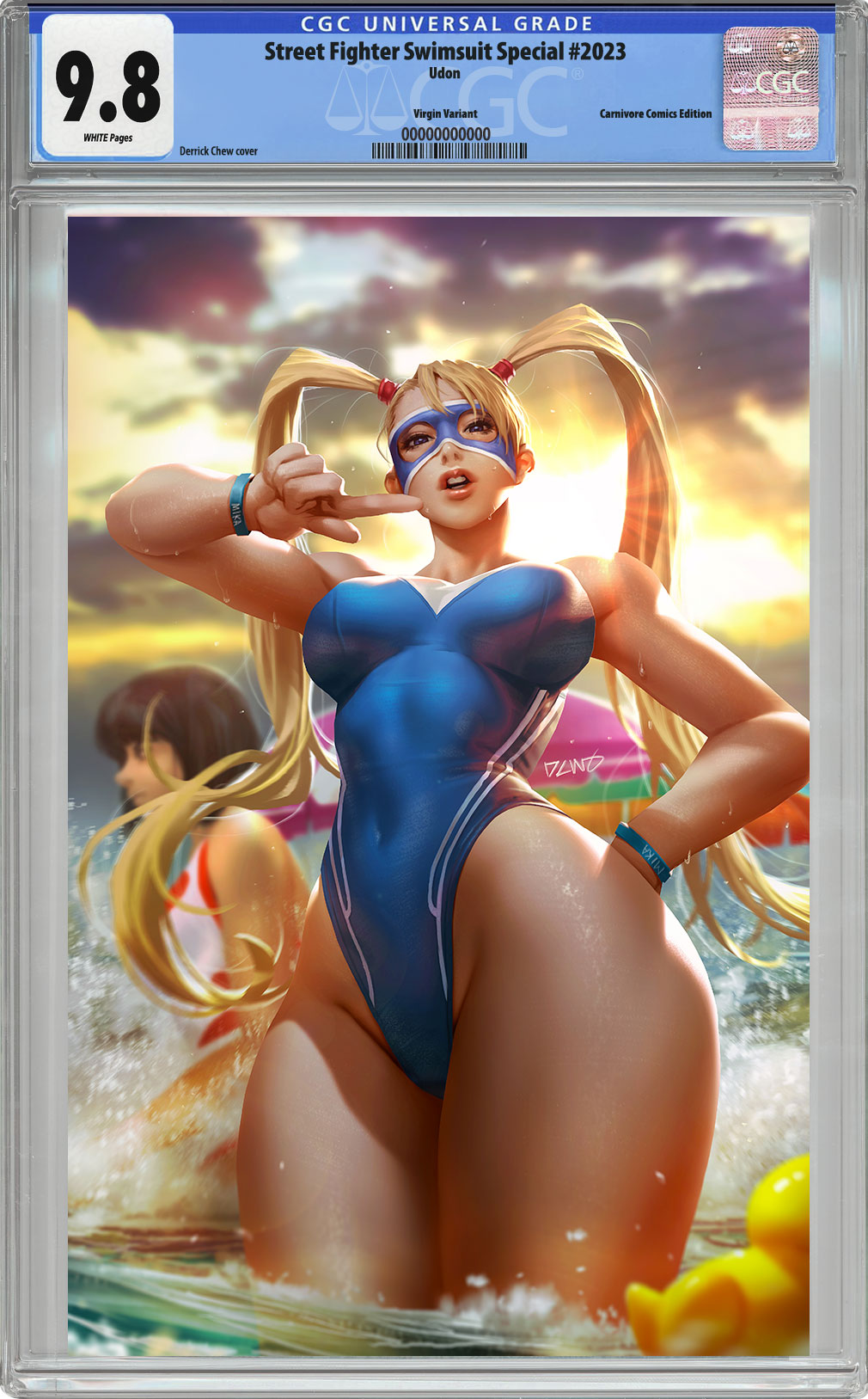 CGC 9.8 DERRICK CHEW 2023 STREET FIGHTER SWIMSUIT SPECIAL #1 Virgin Variant LTD 500