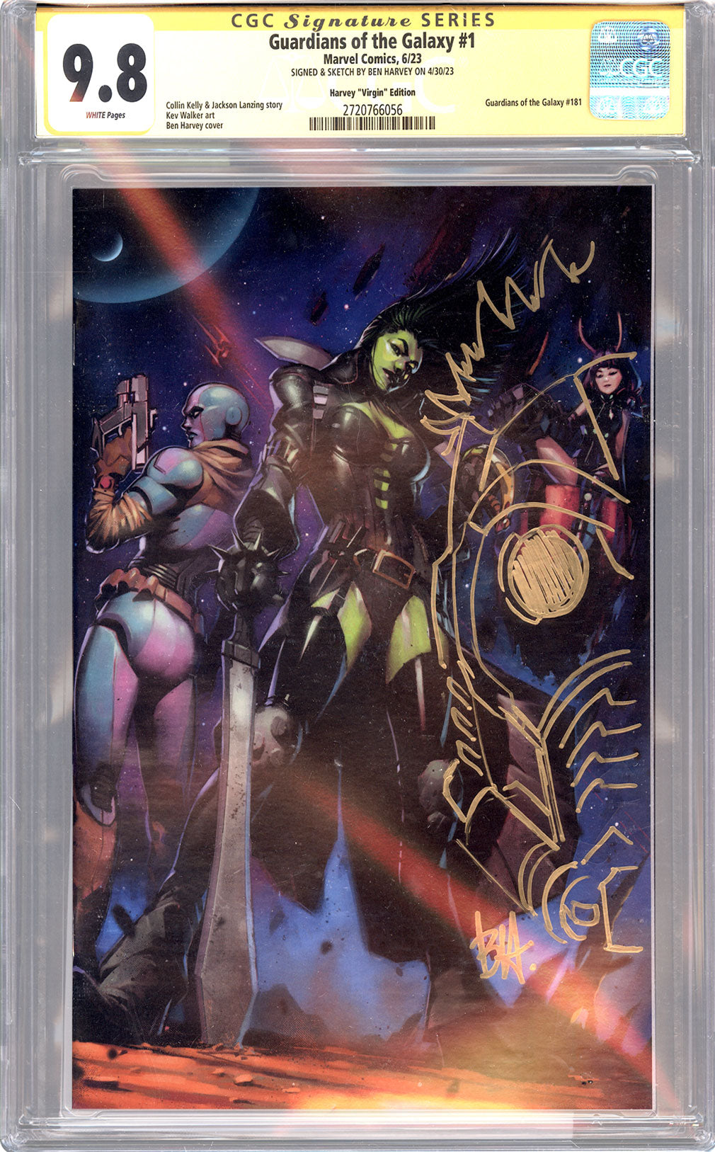 Guardians of the Galaxy #1 CGC SS Virgin Variant - Signed/Remarked by Ben Harvey | Slab of The Day – March 2