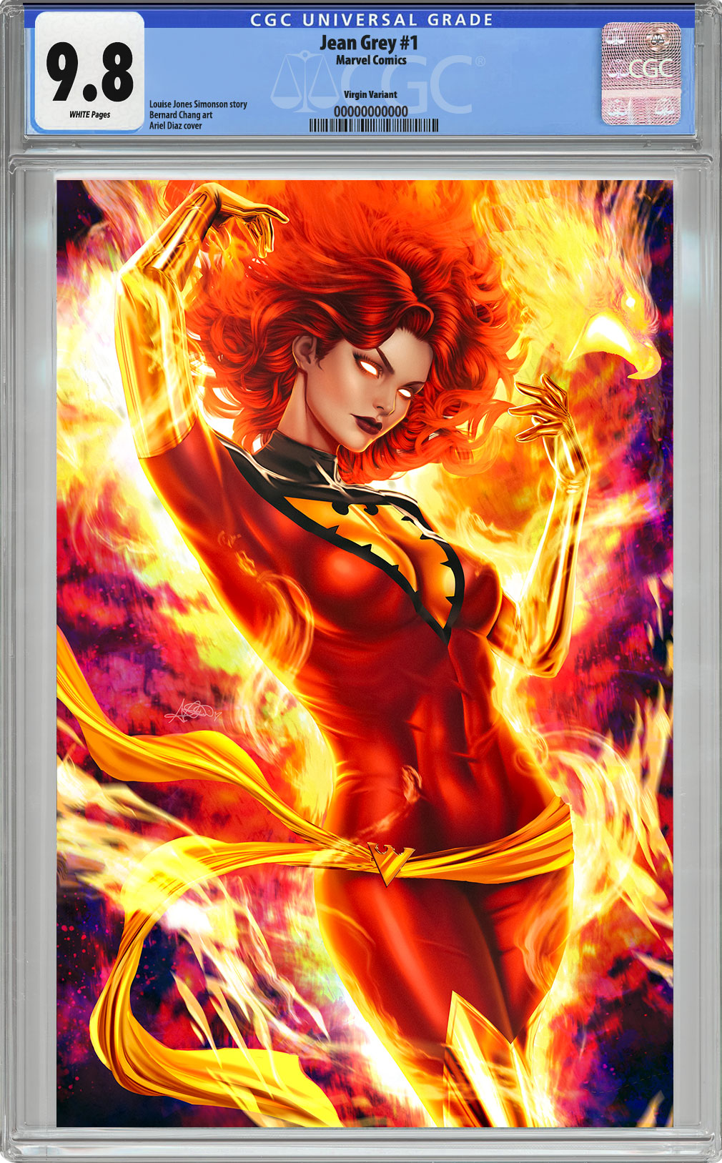CGC 9.8 Jean Grey #1 Ariel Diaz Virgin Edition
