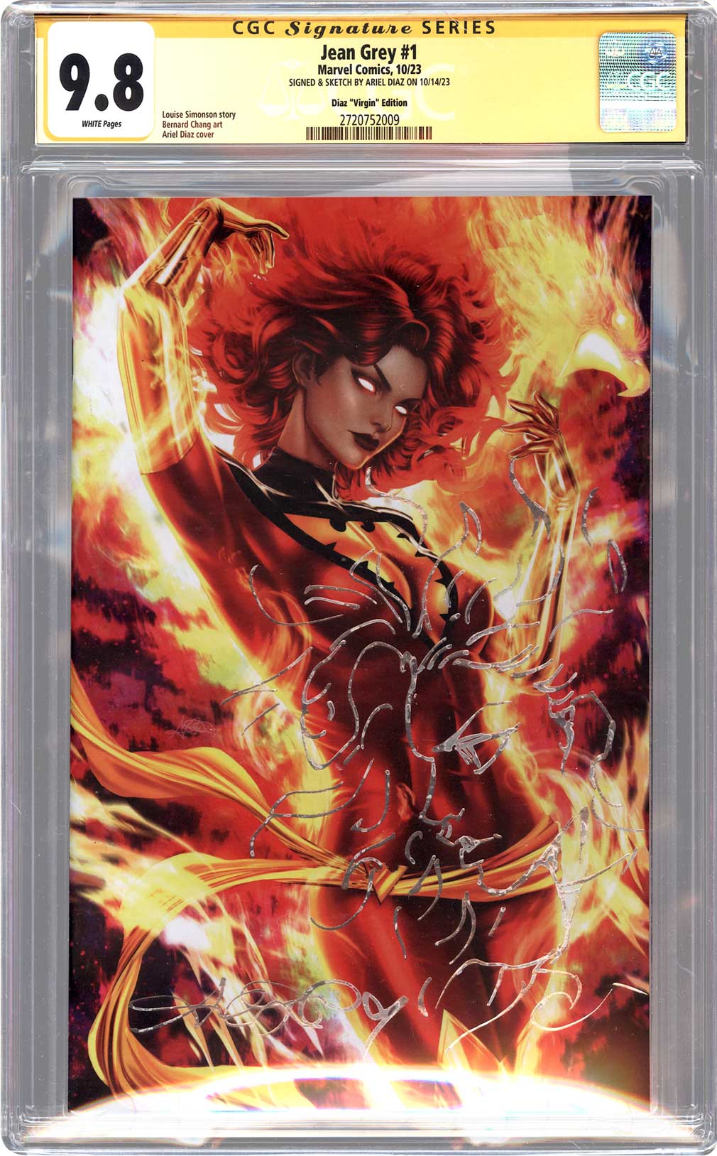 Jean Grey #1 CGC SS 9.8 Signed/Sketched by Ariel Diaz Phoenix | Slab of The Day – Feb 13
