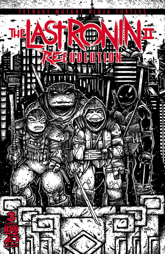 Teenage Mutant Ninja Turtles: The Last Ronin II #2 - Re-Evolution #3 1:100 Kevin Eastman Black & White Variant