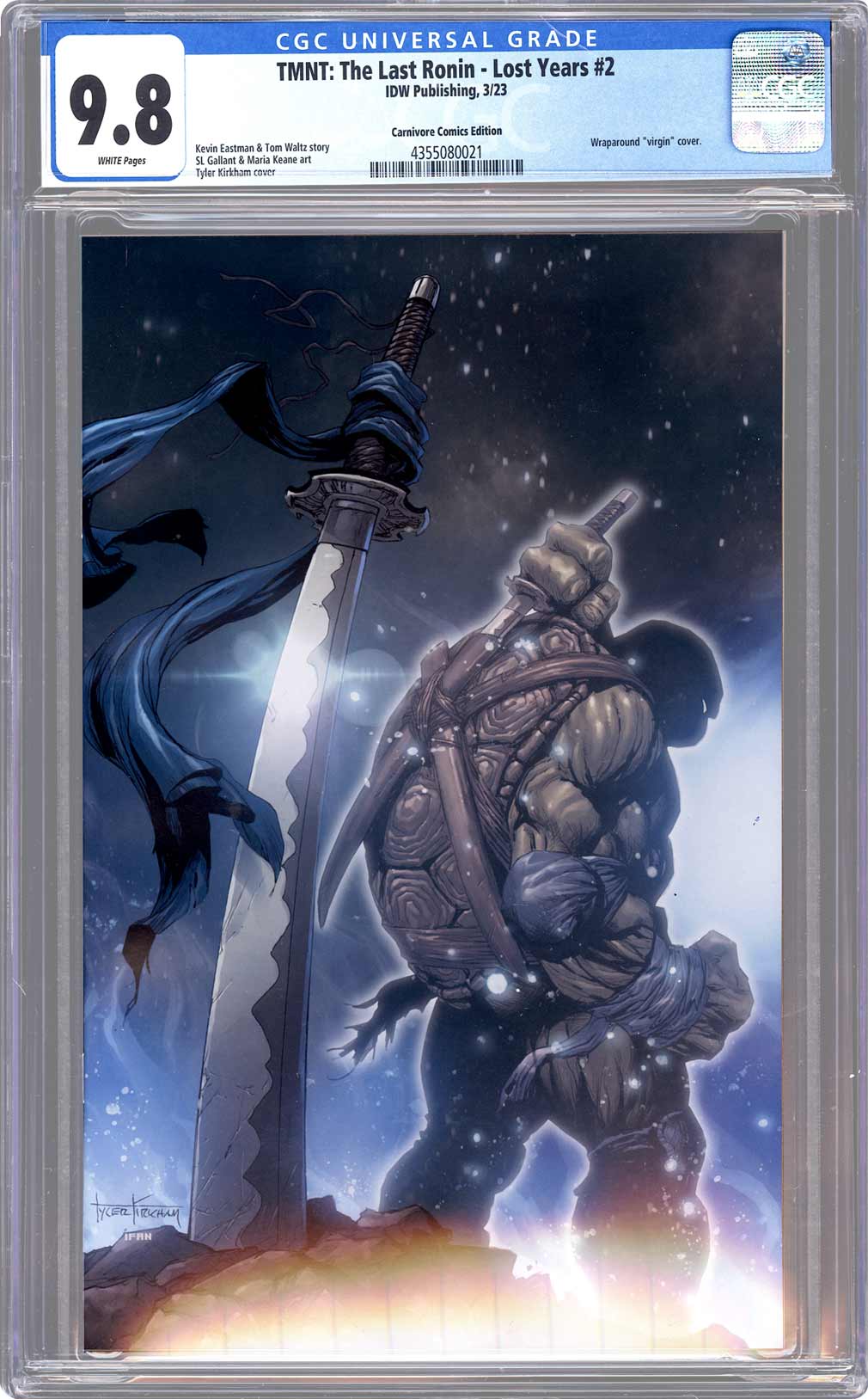TMNT: The Last Ronin - Lost Years #2 CGC 9.8 Virgin Color Variant - Kirkham