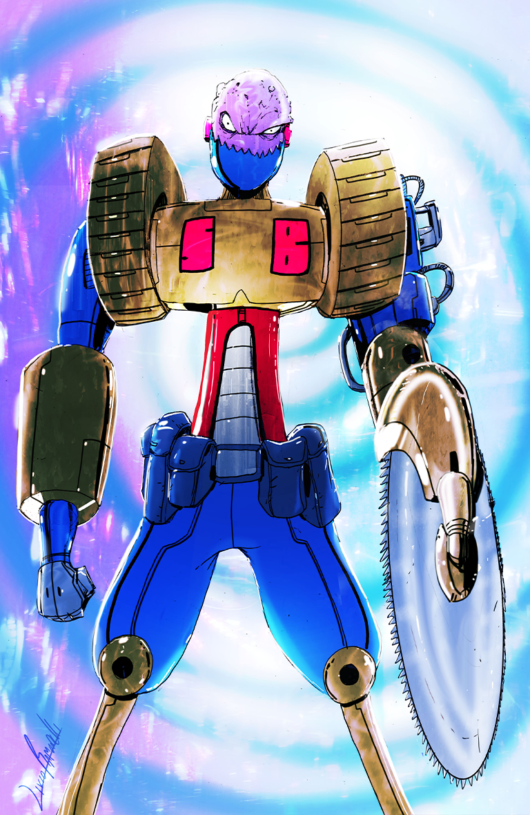 Okratron: Wrath of Saw-Bot #1 - NYCC Exclusive Virgin Electricity Variant - Livio Ramondelli