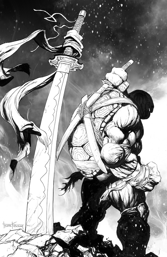 TMNT: The Last Ronin - Lost Years #2 - B&W Virgin Variant - Kirkham