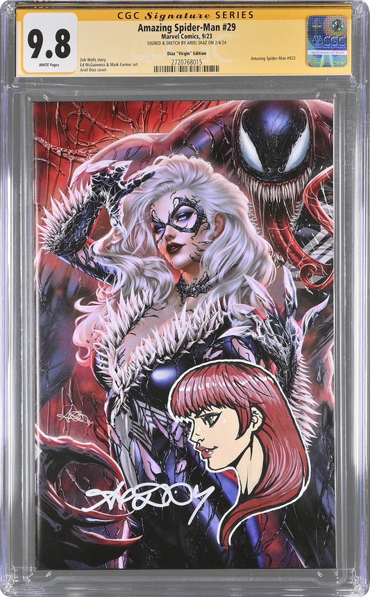 Amazing Spider-Man #29 (Virgin) CGC SS 9.8 Signed/Sketched by Ariel Diaz | Slab of The Day – April 8