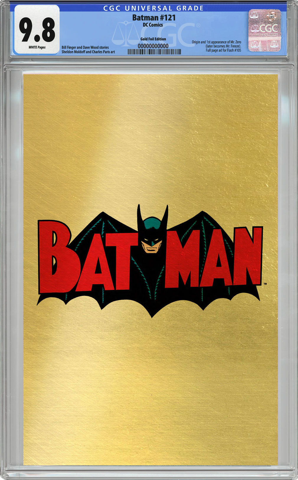 Batman #121 CGC 9.8 Logo Variant GOLD FOIL Edition