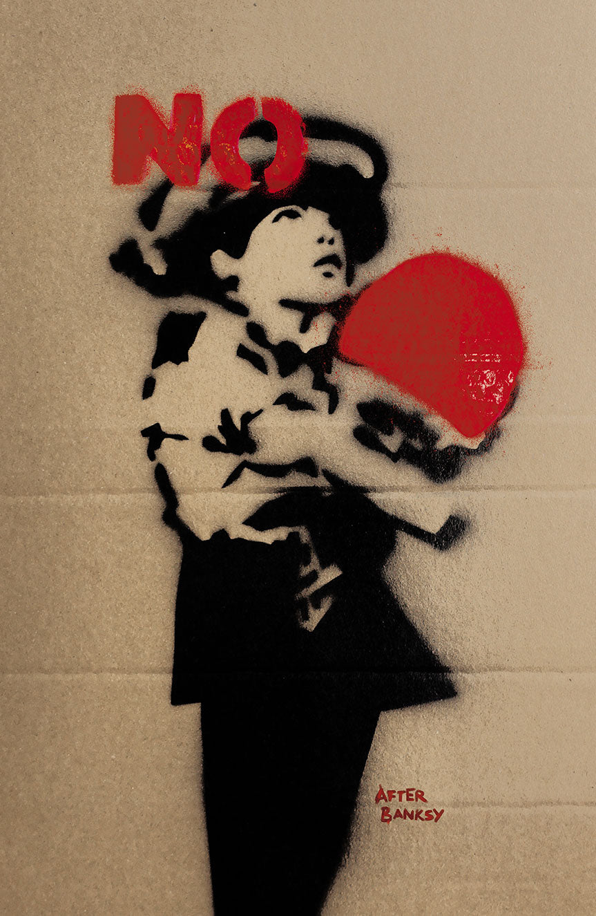 Ice Cream Man #37 - Banksy Bomb Board Anti War homage by Miguel Mercado