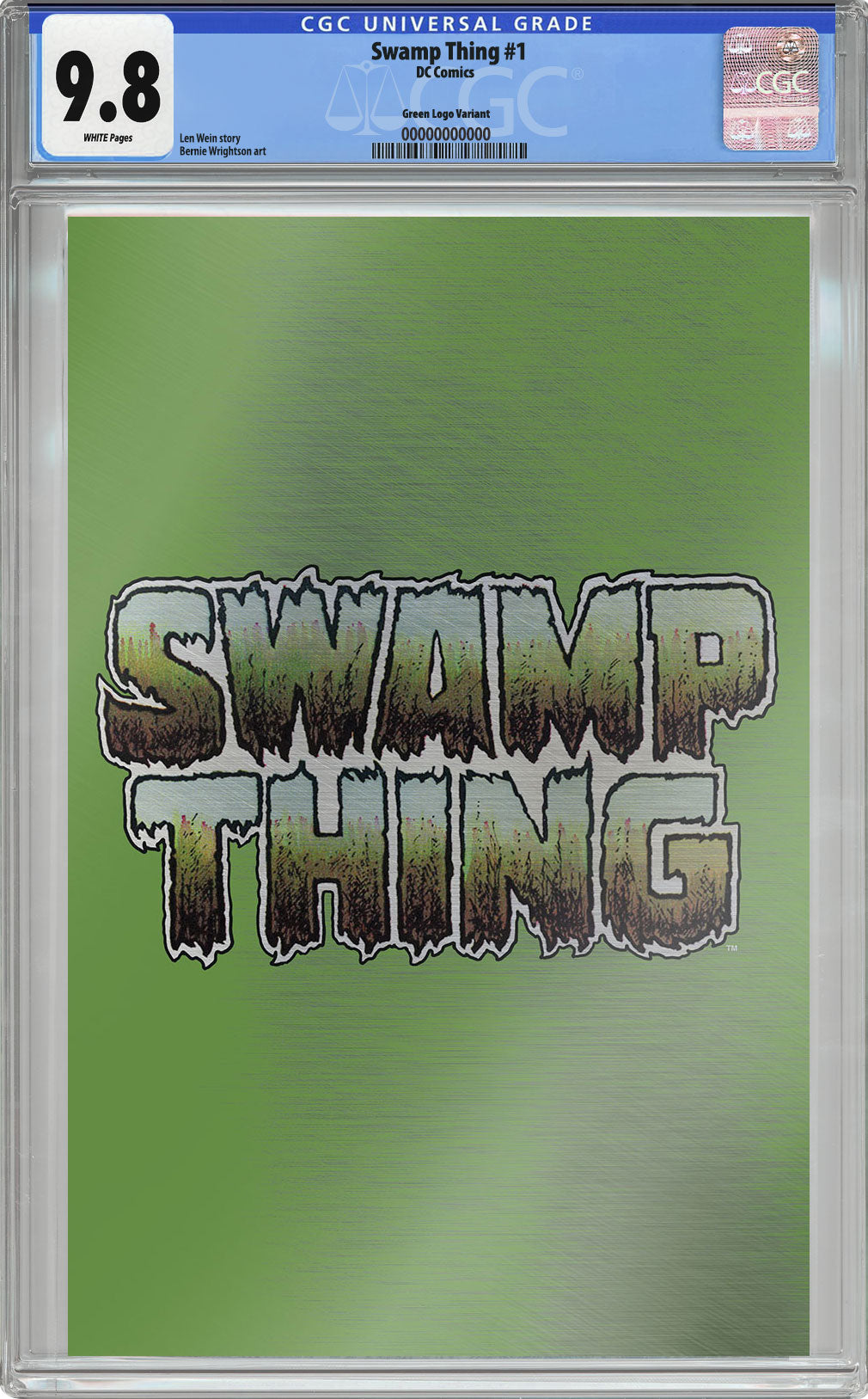 Swamp Thing #1 CGC 9.8 Logo Variant Green Foil Edition