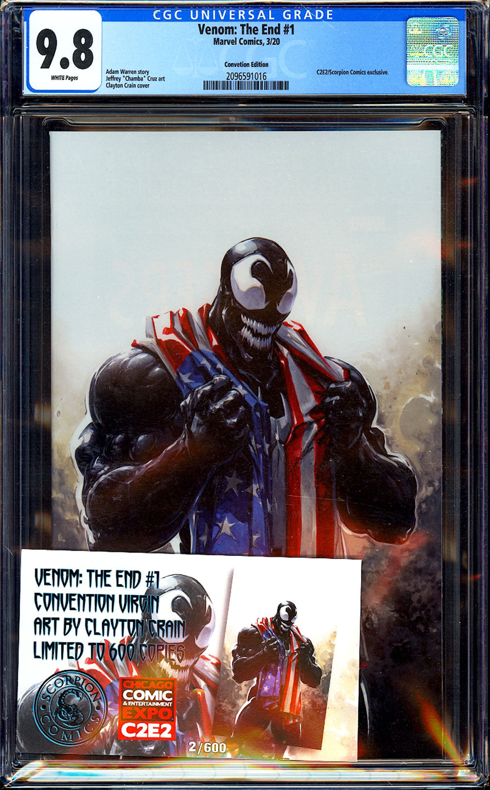 Venom: The End #1 CGC 9.8 Clayton Crain Variant