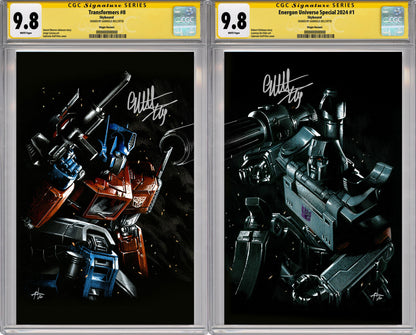 Transformers #8 / Energon Universe Special 2024 #1 CGC SS CONNECTING SET | Gabriele Dell'Otto
