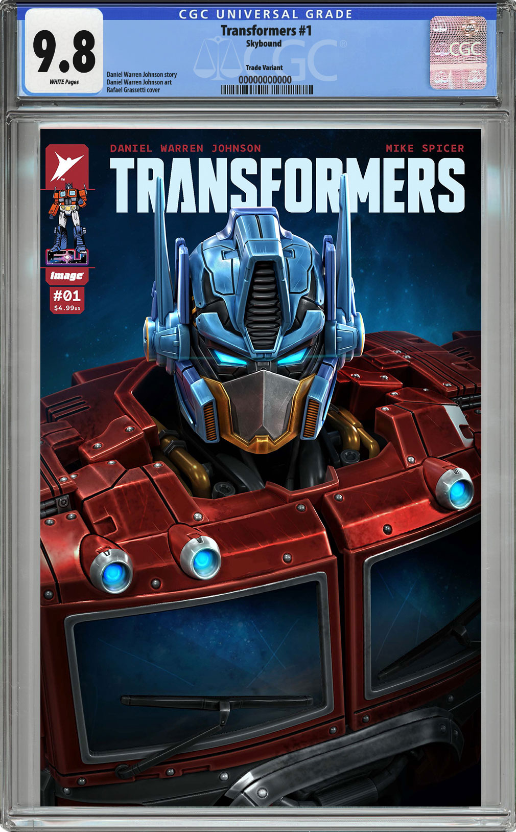 CGC 9.8 Transformers #1 Trade Dress Edition by Rafael Grassetti