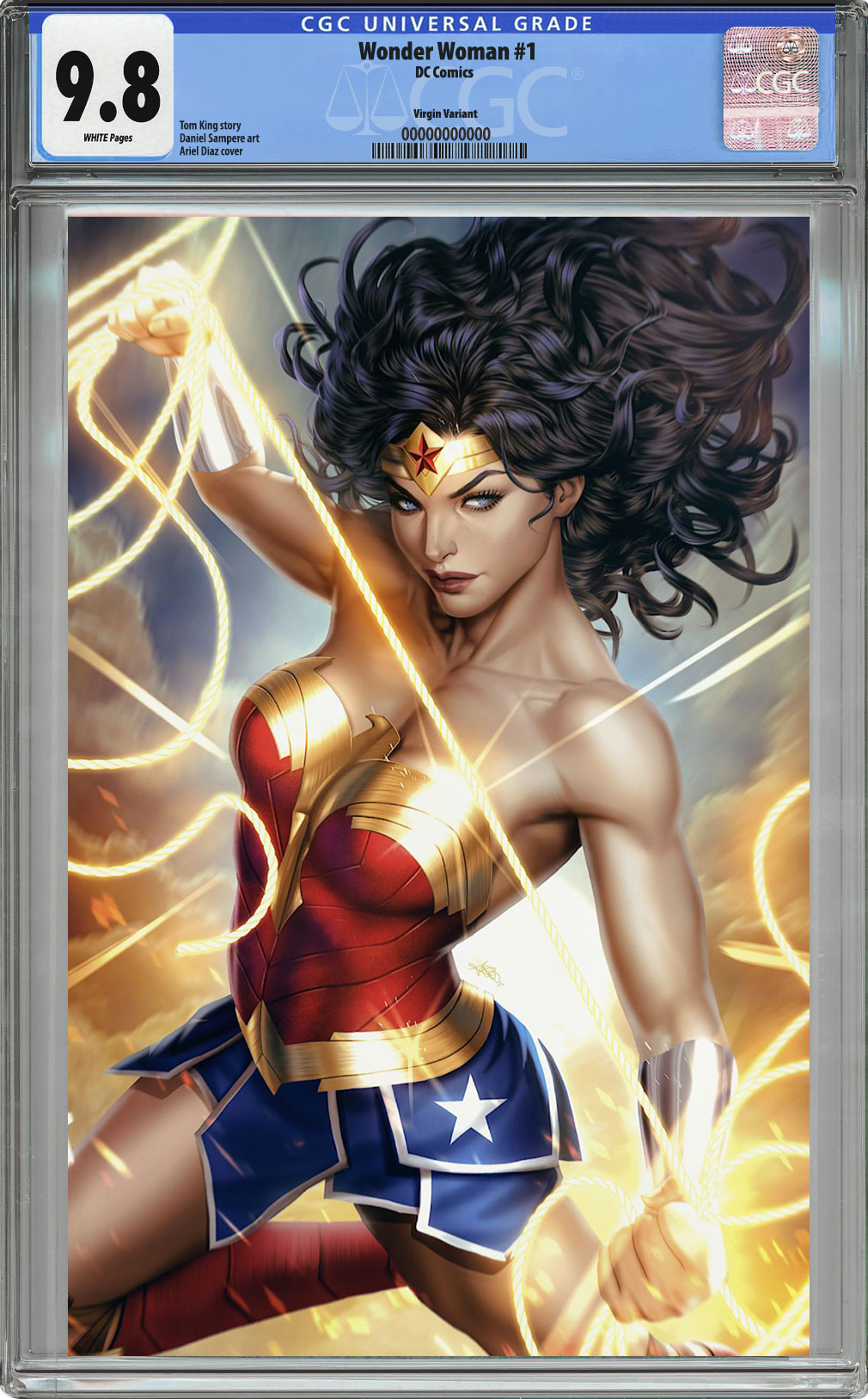 CGC 9.8 Wonder Woman #1 Virgin Edition by Ariel Diaz 1500 Print Run