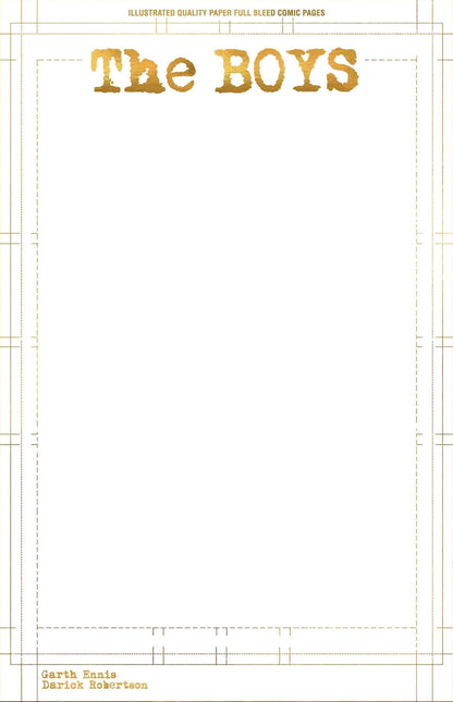 The Boys #1 - Golden Spot Foil Sketch Cover Variant Whatnot Exclusive