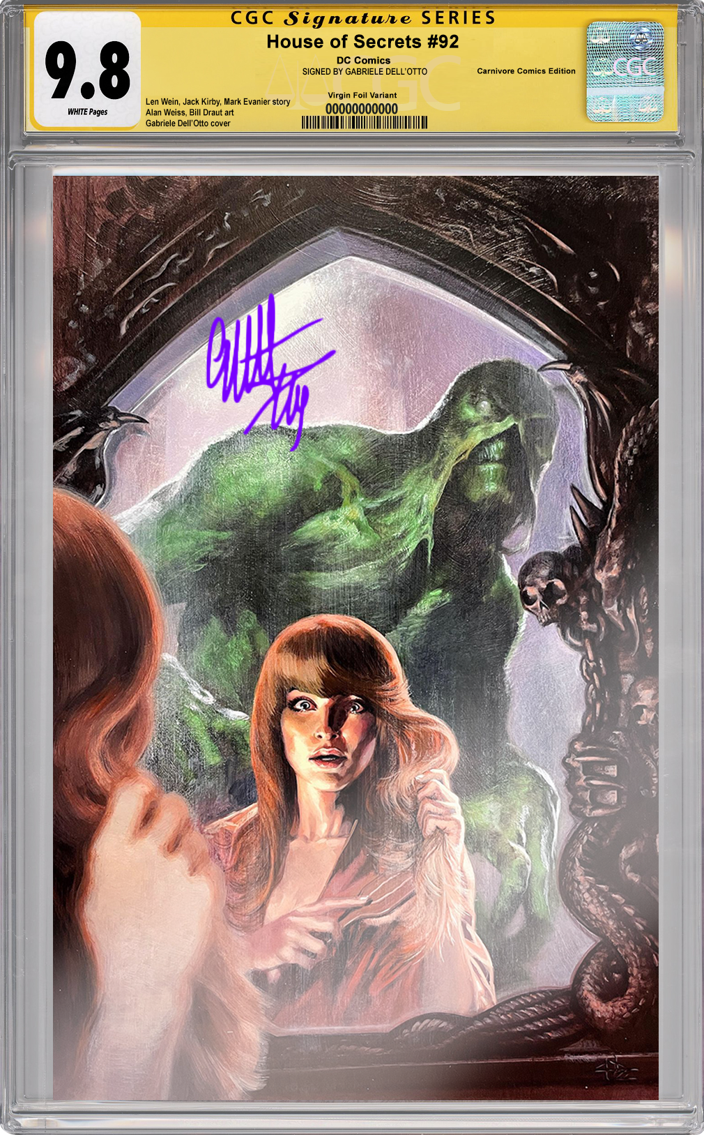 House of Secrets #92 - CGC 9.6-9.8 SS Virgin Foil Variant - Gabriele Dell'Otto