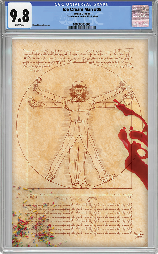 Ice Cream Man #35 - Da Vinci Vitruvian Man Tribute CGC 9.8 Blue Label - Miguel Mercado