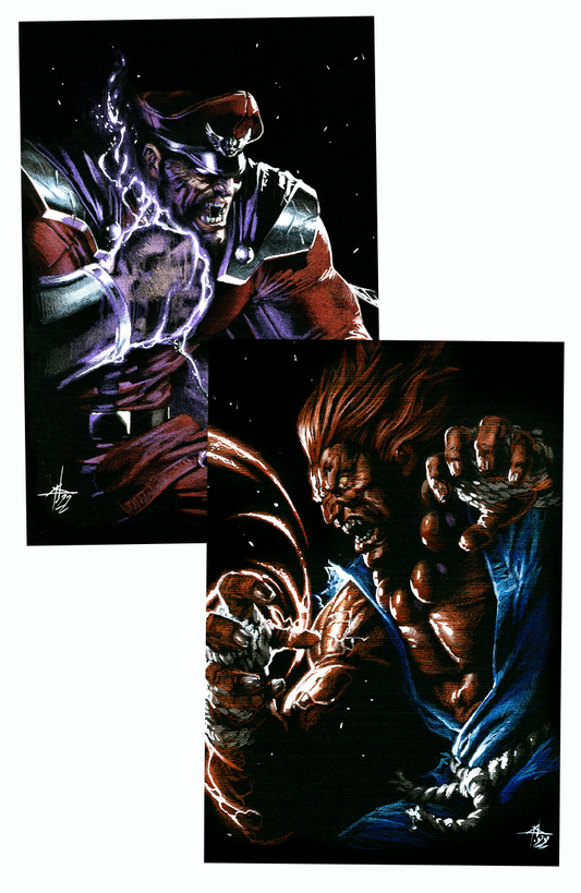 Street Fighter #1 - M.Bison & Akuma Virgin Variant Set - Gabriele Dell'Otto
