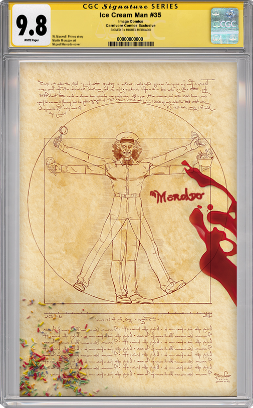 Ice Cream Man #35 - Da Vinci Vitruvian Man Tribute CGC 9.8 Signature Series - Miguel Mercado